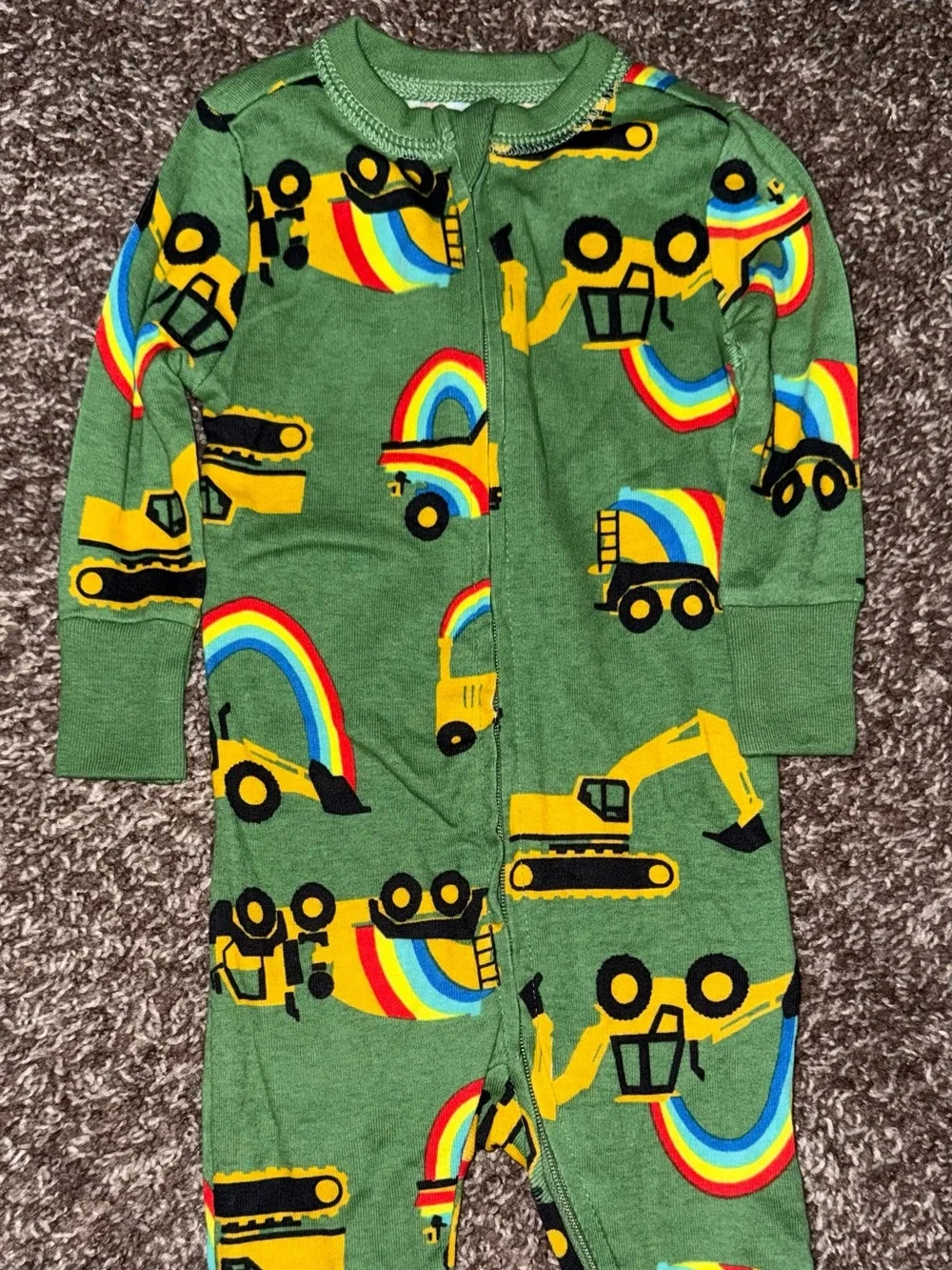 Old Navy Unisex 2-Way-Zip Printed Pajama One-Piece Baby